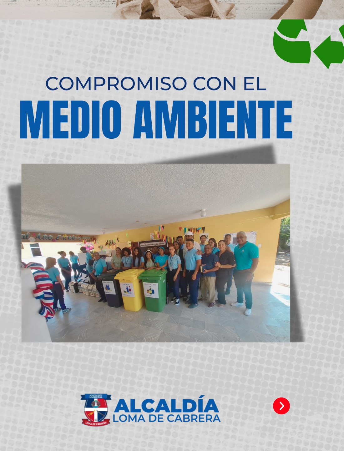 Alcaldía de Loma de Cabrera respalda proyecto ambiental en el Liceo en Artes José Cabrera